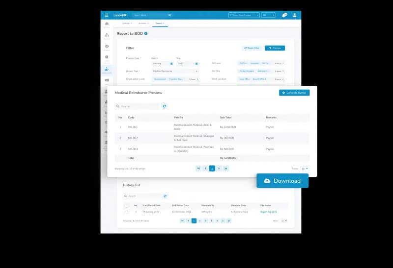 Reimbursement Report LinovHR