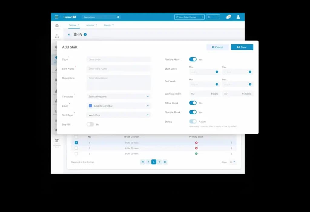 Schedule Management LinovHR