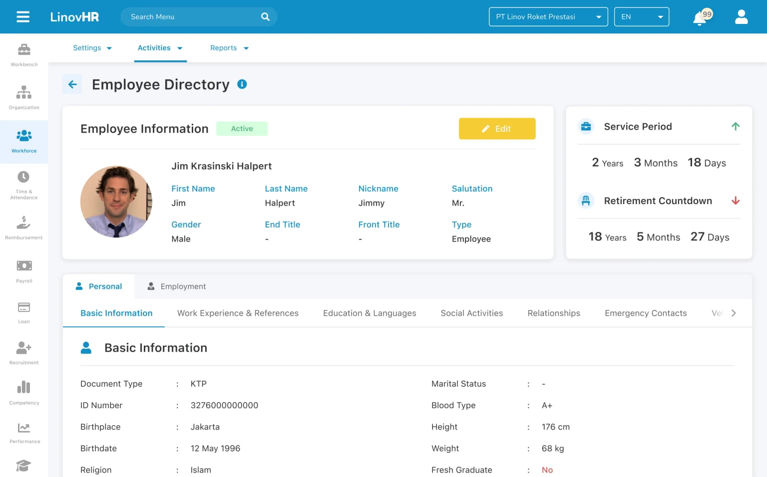 Employee Data Integration LinovHR OpenAPI