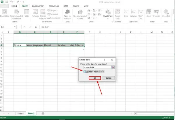 format table create table