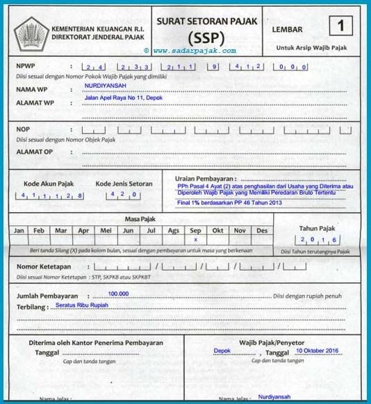 Surat Setoran Pajak (SSP): Pengertian, Fungsi dan Contoh Formulir