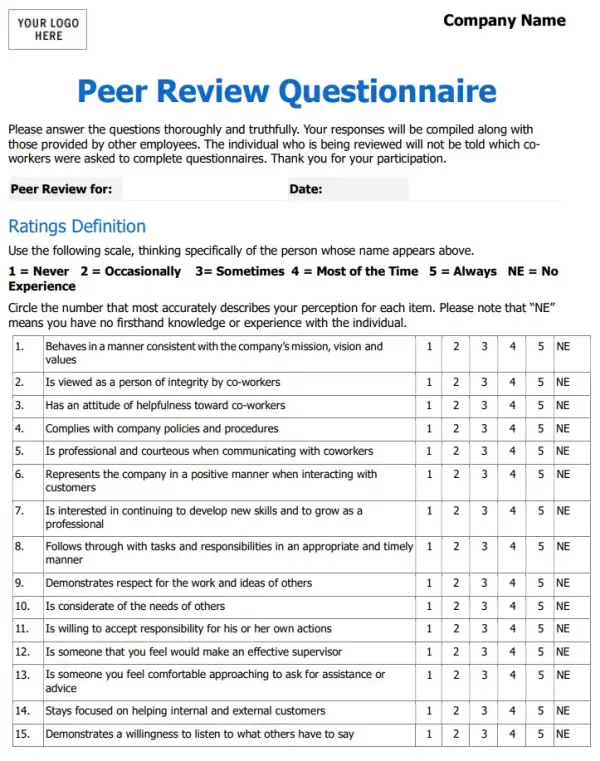 Peer Review Form