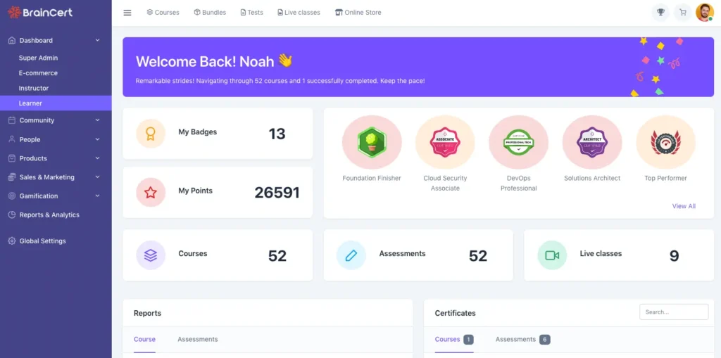 Aplikasi LMS - Braincert Enterprise LMS
