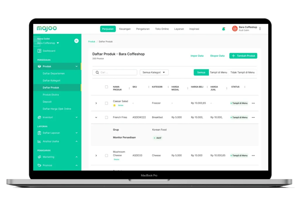 Aplikasi Payroll Restoran - Majoo