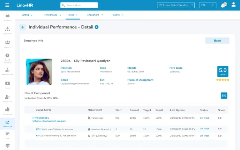 Aplikasi Sistem Penilaian Kinerja Karyawan - LinovHR