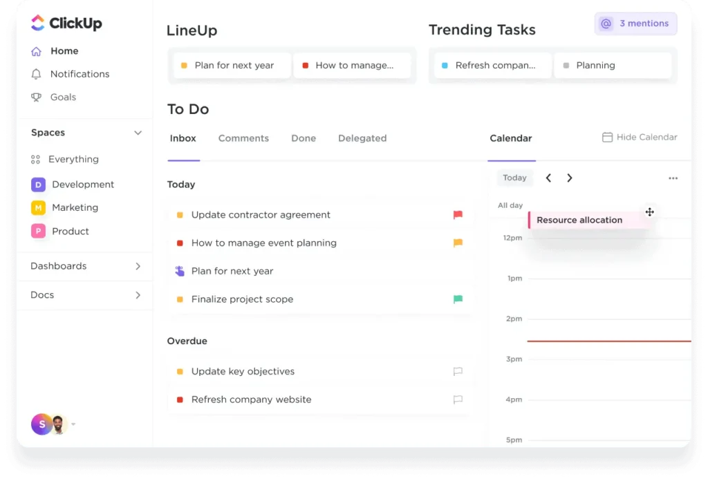 Aplikasi To Do List (clickup.com)