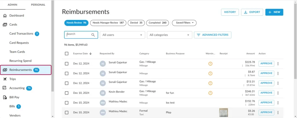 Aplikasi reimbursement Emburse