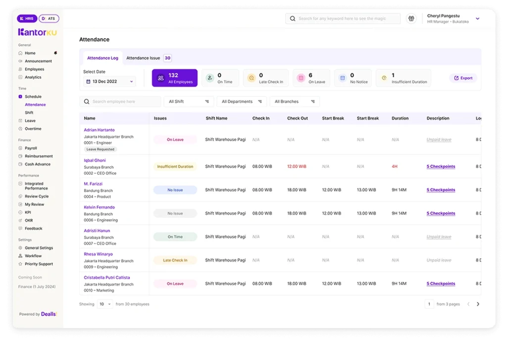 Attendance Software - KantorKu by Dealls