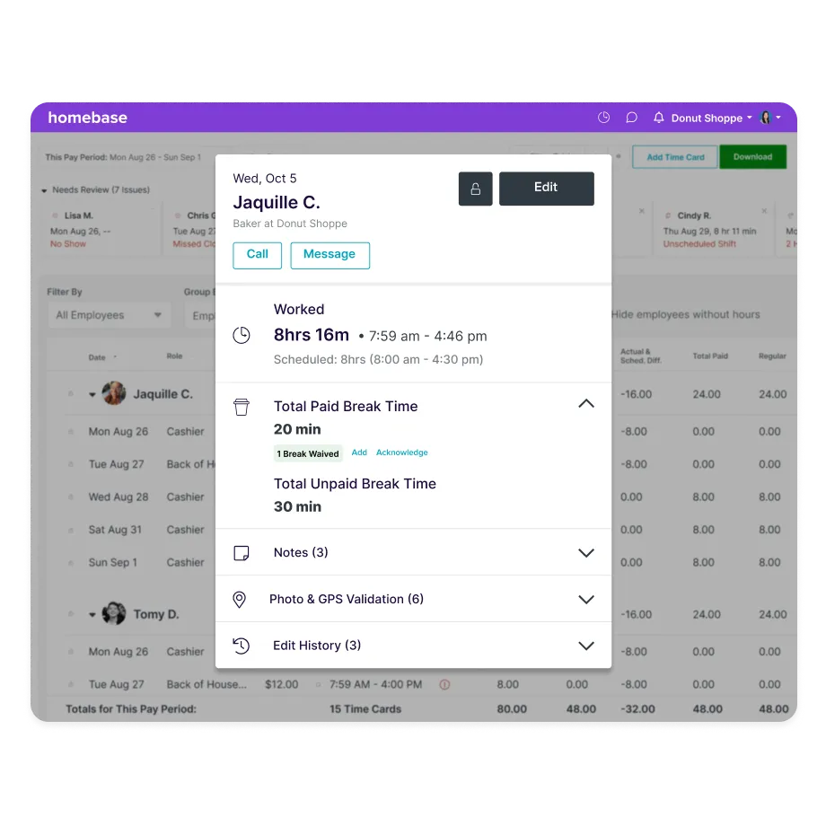 Attendance Tracking Software - Homebase