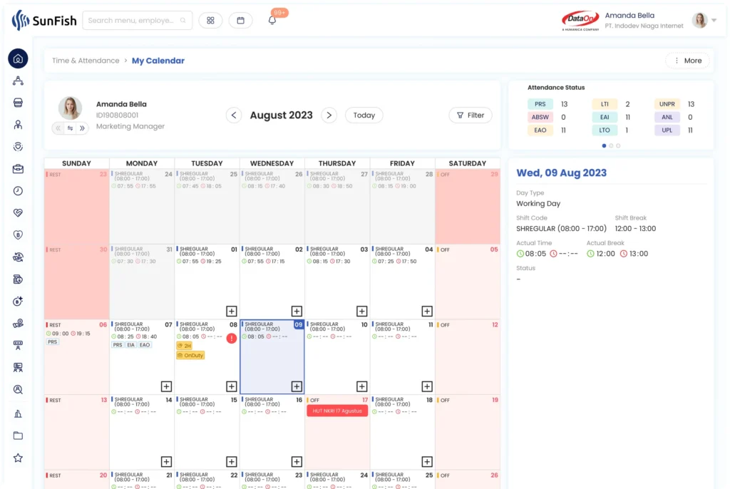 Attendance Tracking Software - SunFish HR