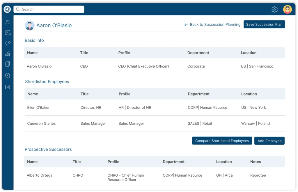 ClayHR succession planning software