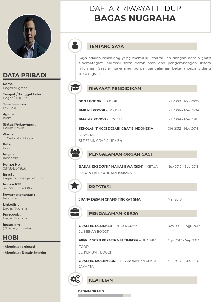 Contoh CV yang Menarik HRD