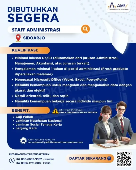Contoh Iklan Lowongan Pekerjaan Administrasi