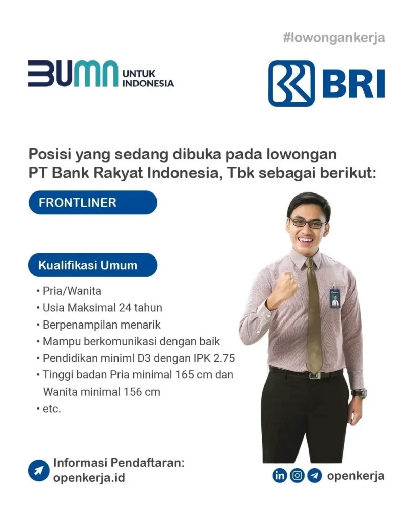 Contoh Iklan Lowongan Pekerjaan di Bank