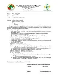 Contoh Kop Surat Koperasi