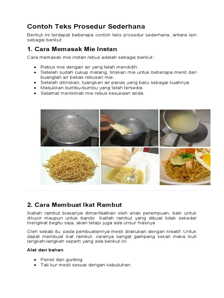 Contoh Teks Prosedur Sederhana
