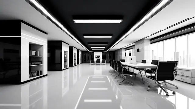 Desain Wallpaper Kantor Modern #1 Monokrom