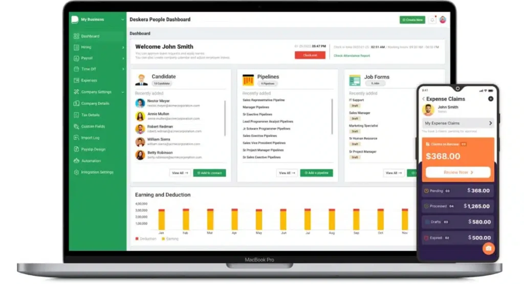 deskera hr software