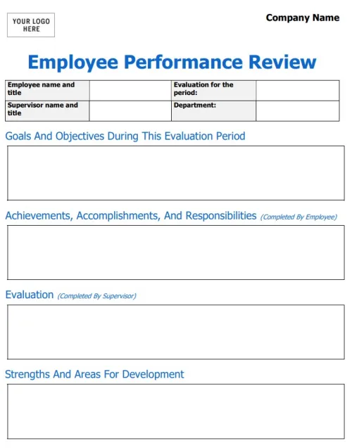 Essay-Employee-Review-Template