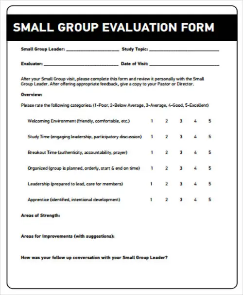 Group-Evaluation-Form-Template