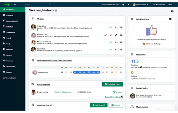 HR Automation Tools - Sage HR