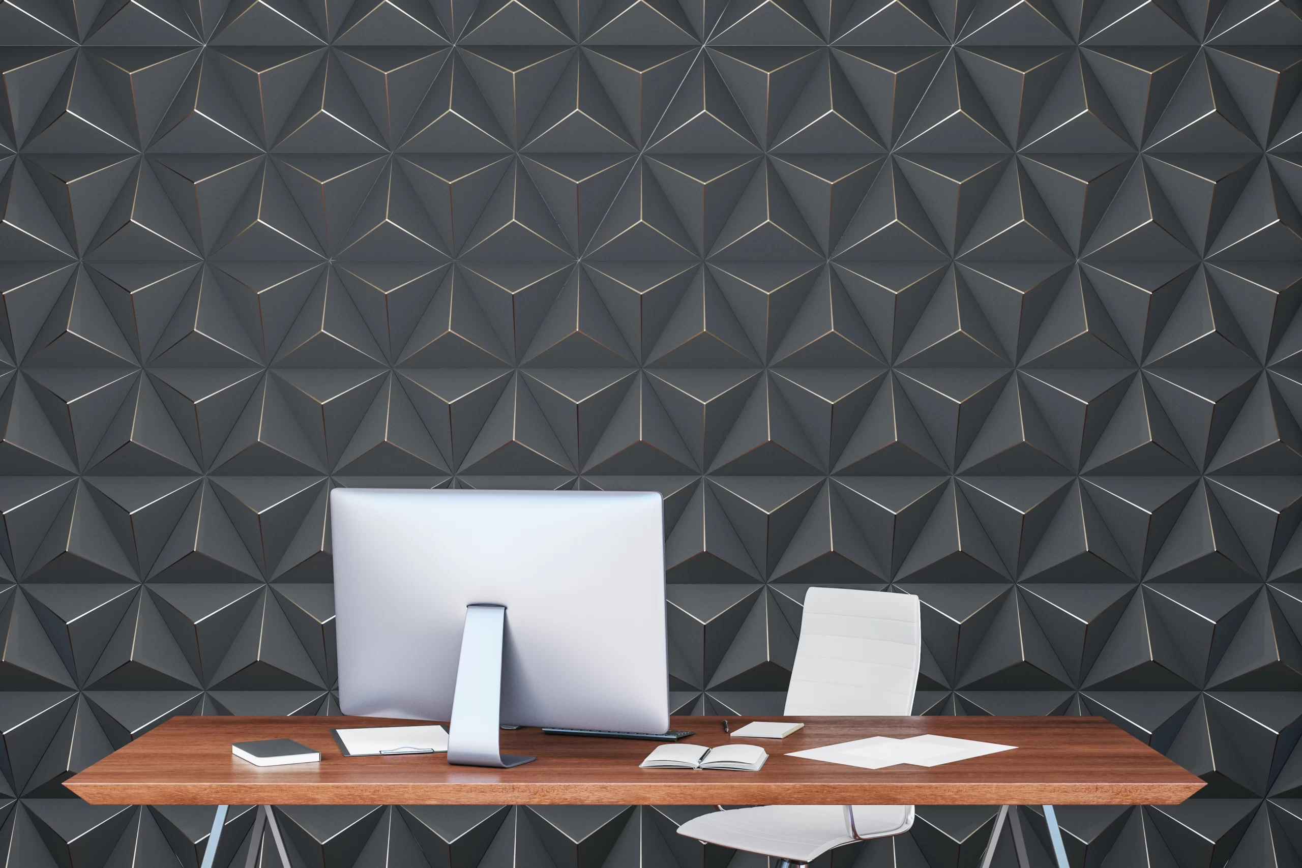 Inspirasi Desain Wallpaper Kantor #4: Wallpaper bermotif geometris