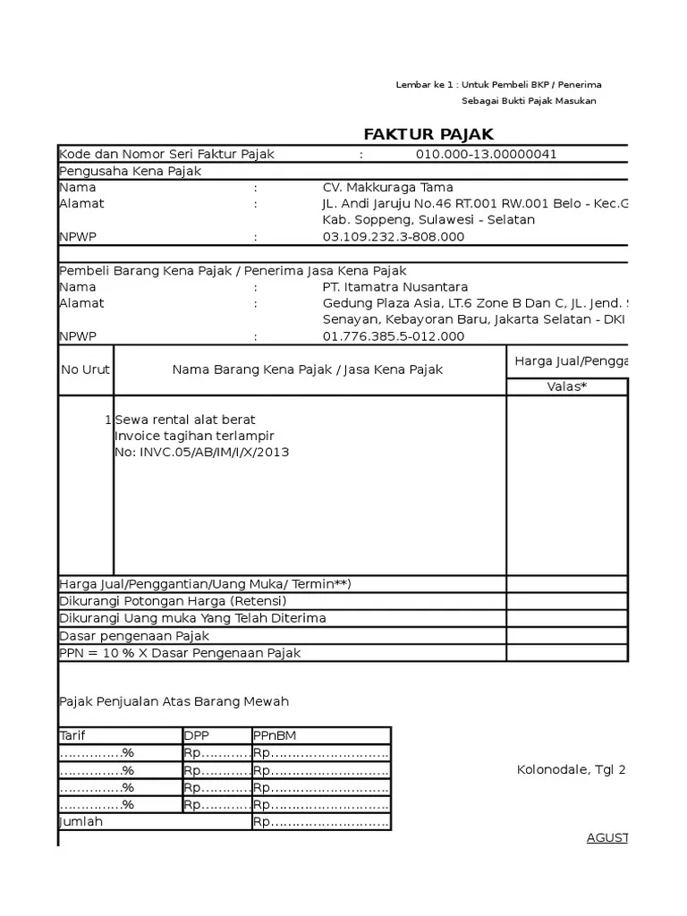 Invoice Pajak