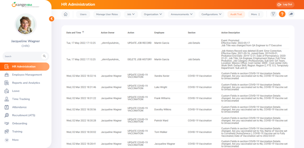 orangehrm software
