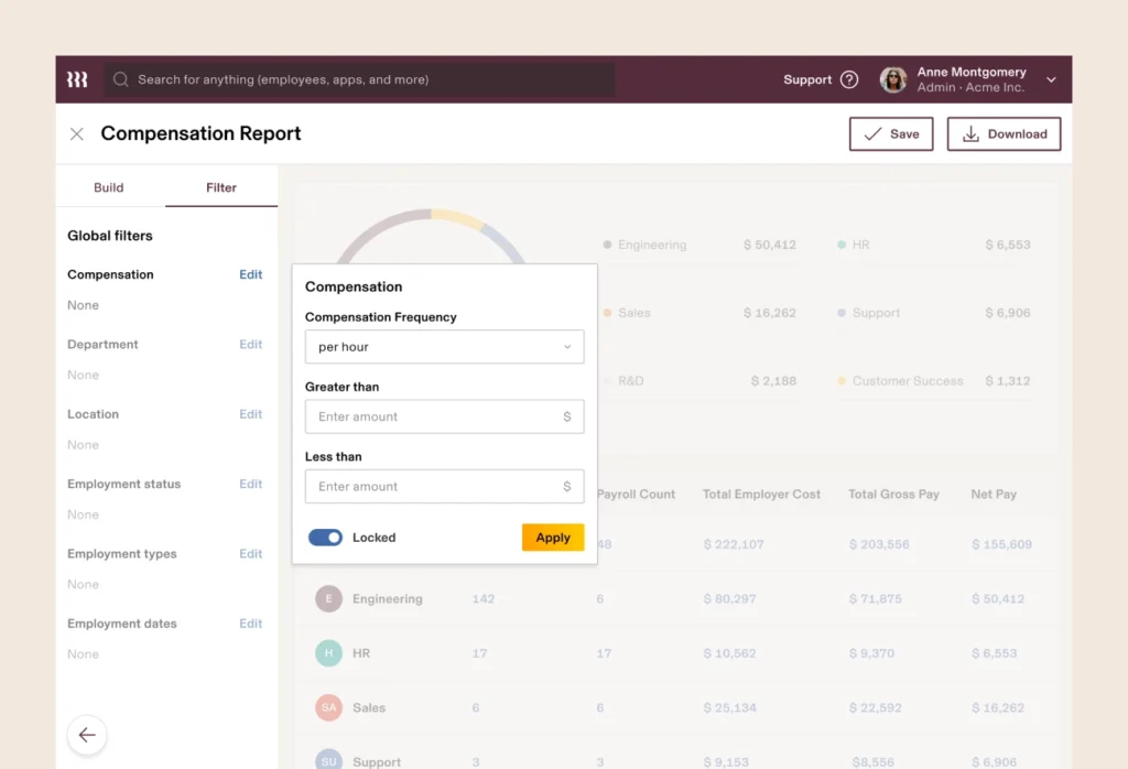 Rippling HR Analytics Dashboard