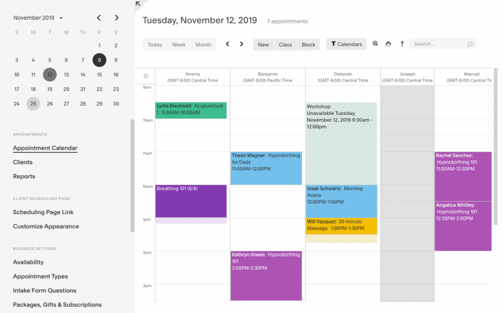 Scheduling Software - Acuity Scheduling