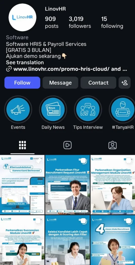 Instagram LinovHR