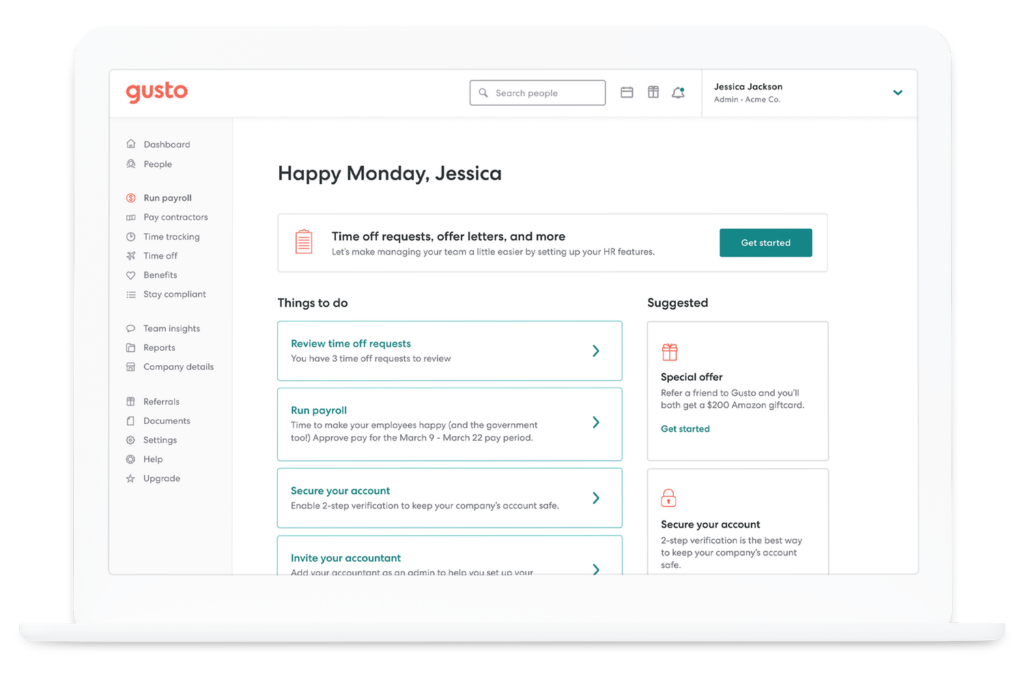 gusto hr software