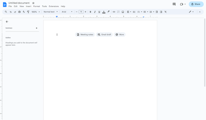 tampilan google docs