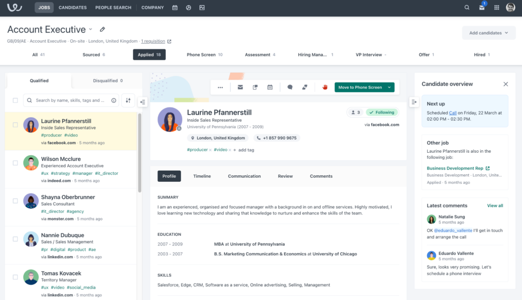 Workable recruitment